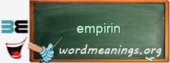 WordMeaning blackboard for empirin